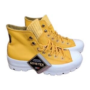 Converse Chuck Taylor All Star Lugged Winter Hi Top Gold Dart Yellow Size 8 NEW